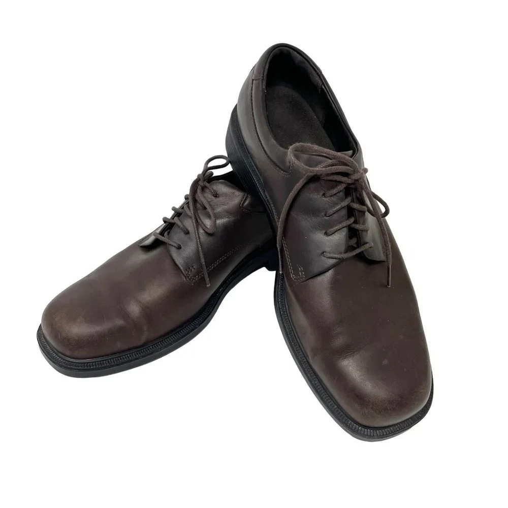 Rockport Mens Margin Brown‎ Lace Up Leather Oxford  Sz 11 Academia Preppy Career